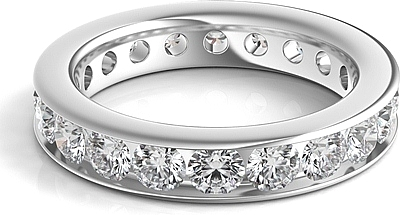 Channel Set Round Brilliant Cut Diamond Eternity Ring 2.00ct tw