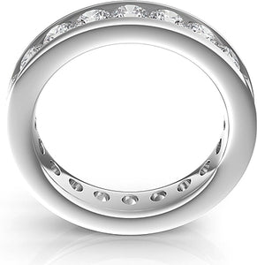 This stunning eternity ring features a single row of round brillian...