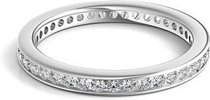 Channel Set Round Brilliant Cut Diamond Eternity Ring .50ct tw