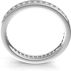 This stylish eternity ring features a single row of round brilliant...