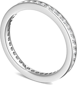 Channel Set Round Brilliant Cut Diamond Eternity Ring .50ct tw