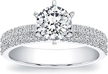 Coast Diamond 3-Row Diamond Engagement ring