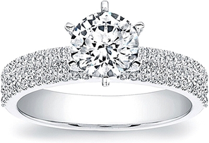 Coast Diamond 3-Row Diamond Engagement ring