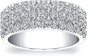 Coast Diamond 3-Row Diamond Wedding Band