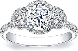 This diamond setting by Coast Diamond features two round brilliant ...