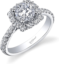 Coast Diamond Cushion Halo Diamond Engagement Ring