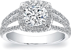 Coast Diamond Triple Shank Diamond Engagement Ring