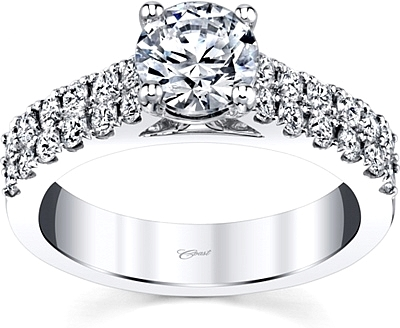 Coast Double Row Diamond Engagement Ring