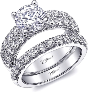Coast Double Row Diamond Engagement Ring