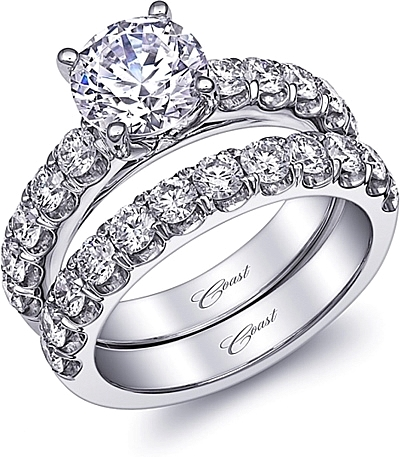 Coast Pave Diamond Engagement Ring