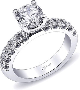 Coast Pave Diamond Engagement Ring