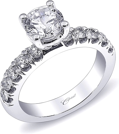 Coast Pave Diamond Engagement Ring