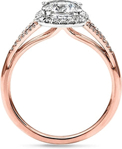 Coast Rose Gold Split Shank Diamond Engagement Ring