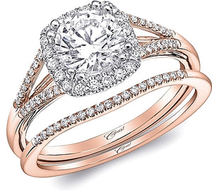 Coast Rose Gold Split Shank Diamond Engagement Ring