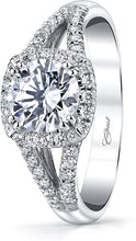 Coast Split Shank Halo Diamond Engagement Ring