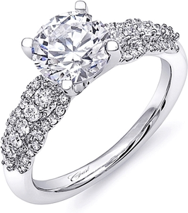 Coast Triple Row Diamond Engagement Ring