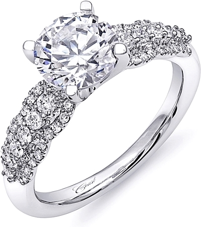 Coast Triple Row Diamond Engagement Ring