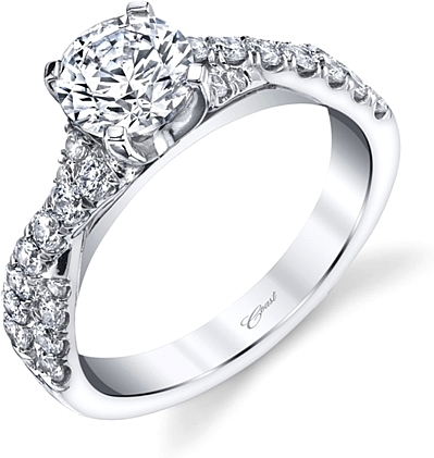 Coast Twist Diamond Engagement Ring