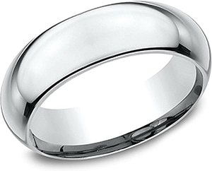 7mm high dome comfort fit wedding band.
