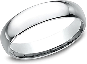 Comfort Fit High Polished Wedding Band- 5mm