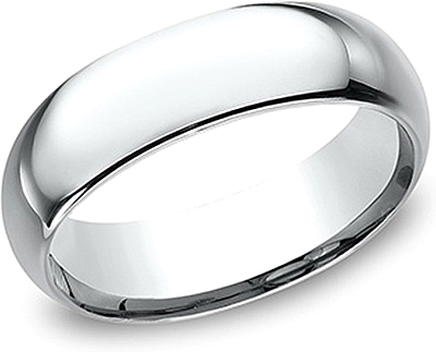 Comfort Fit High Polished Wedding Band- 7mm