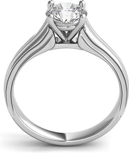 Contoure Engraved Diamond Solitaire Engagement Ring