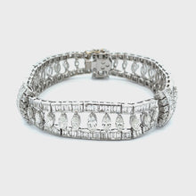20.93ct 18k White Gold Diamond Bracelet