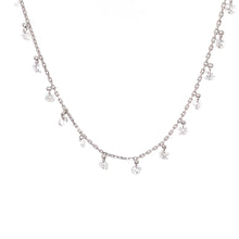 2.00ct 18k white gold diamond dangle necklace 360 video view