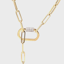 14k Yellow Gold Necklace with Diamond Clasp