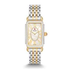 Michele Deco Park Two-Tone Diamond Watch