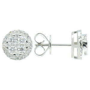 Smaller cluster studs featuring 8 center diamonds totaling 0.32CT a...