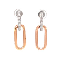 14k Rose Gold Diamond Link Earrings