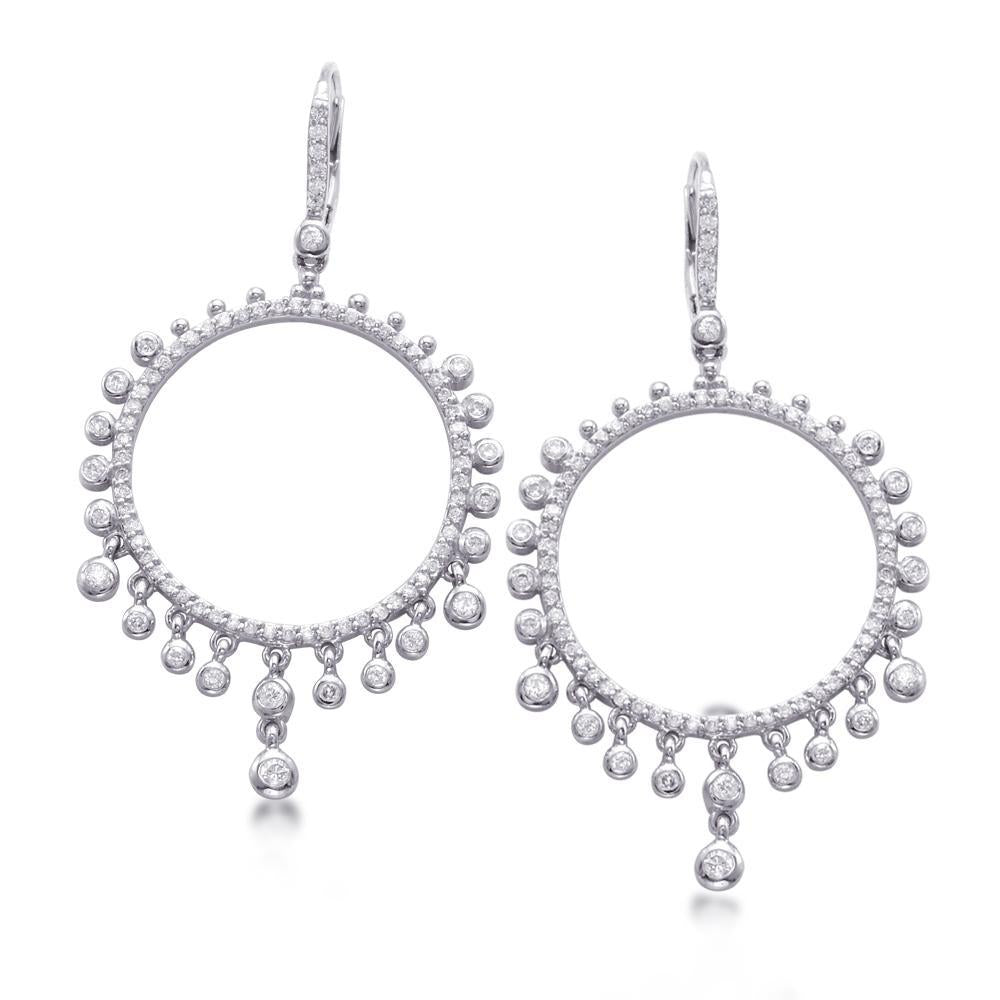 These diamond earrings feature .82cts of round brilliant cut diamonds.
