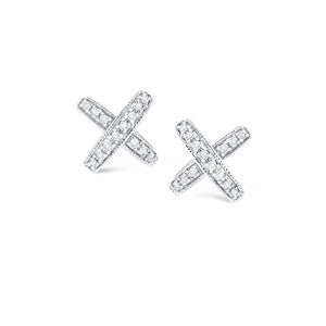 14K Diamond Kiss Earrings. Available in yellow, white and rose gold...