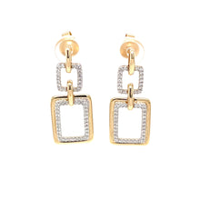 14k yellow gold diamond link earrings video