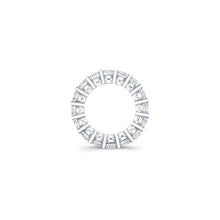 



Asscher cut diamonds are set in a continuous circle using share...
