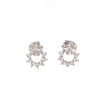 1.08ct 14k white gold diamond circle earrings 360 video view