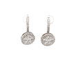 2.36ct 18k White Gold Diamond Cluster Drop Earrings 360 video view