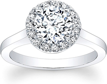Flush Fit Pave Halo Diamond Engagement Ring