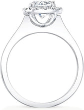 Flush Fit Pave Halo Diamond Engagement Ring