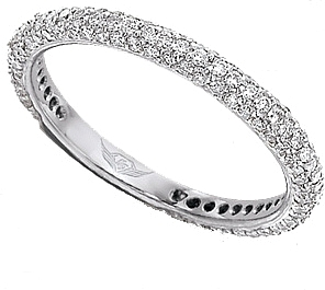 5188WB FlyerFit Thin Micro Pave Diamond Band H.L. Gross
