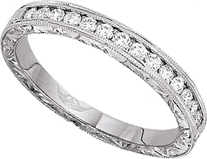 FlyerFit Vintage Channel-set Round Brilliant Diamond Band