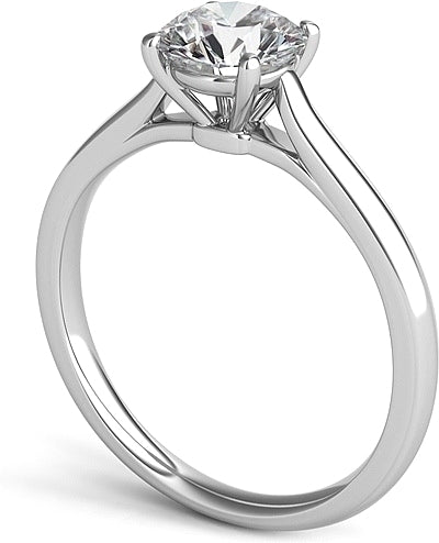 SNT288 Four Prong Basket Solitaire Diamond Engagement Ring ndas