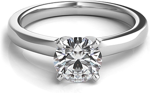 Four Prong Diamond Solitaire Engagement Ring