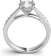 Graduated Pave Diamond Engagement