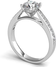 Graduated Pave Diamond Engagement