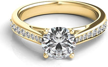 Graduated Pave Diamond Engagement