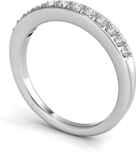 Graduated pave-set round brilliant cut diamonds go half way around ...