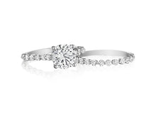 Henri Daussi Prong Set Diamond Engagement Ring