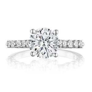 Henri Daussi Prong Set Diamond Engagement Ring